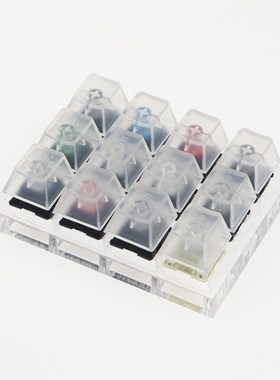 12 Cherry MX Switches Keyboard Tester Kit Clear Keycaps Samp