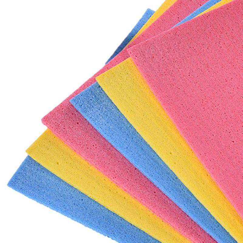 4pcs Cellulose Sponge Dishcloth Oil-Free Cleaning Cloth Hous