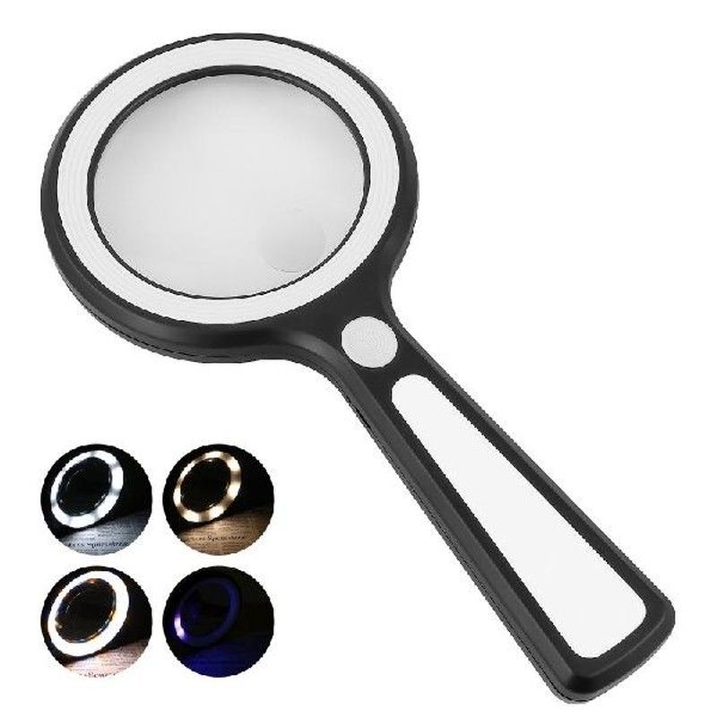 Handheld Magnifying Glass 5X 8X Usb Loupe Rechargeable