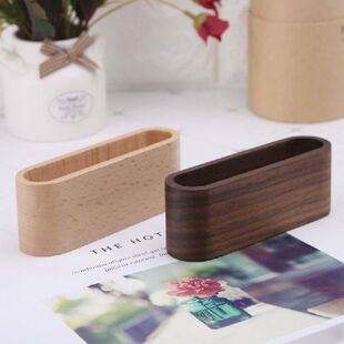 Wooden Table Business Card Display Stand Memo Holder
