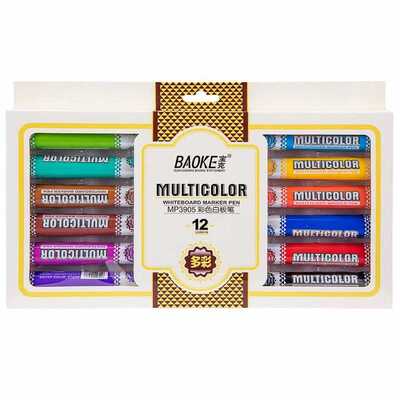 BAOKE 12Color White Board Markers for Office Alcohol Based W