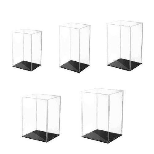 Clear Acrylic Display Case Black Base Dustproof Protection