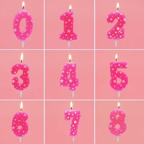 0-8 Years Birthday Candle New Girls Kids Birthday Numbers Ca