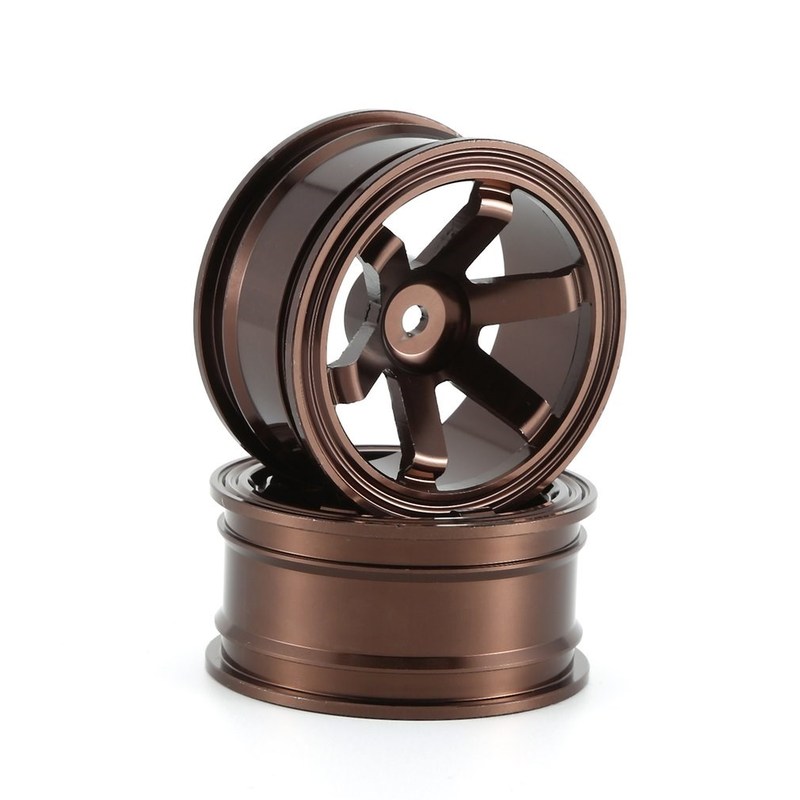 Aluminum Wheels Metal Tires for 1/10 Flat Sports Car Drift