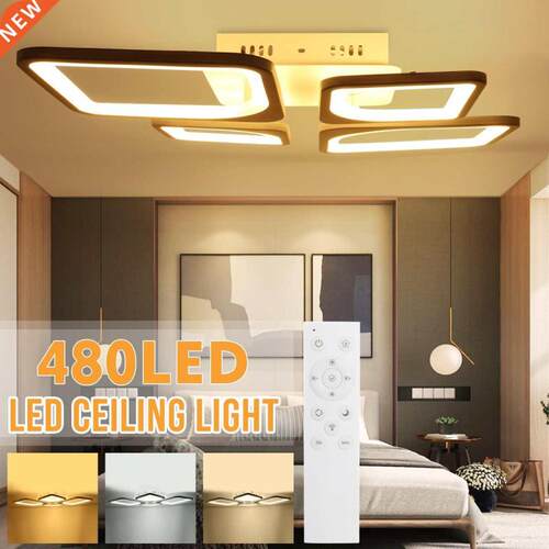 200W Modern LED Ceiling Lights Postmodern Lamp New RC Dimmab