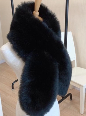 Women Soft Fur Scarf Collar Ladies Winter Warm Shawl Scarves