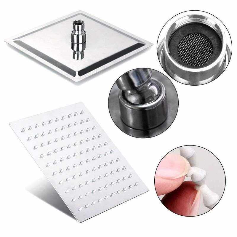 square bathroom stainless steel rain shower head rainfall 12