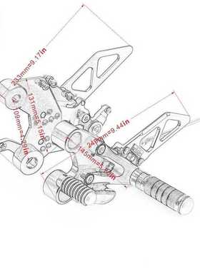 New Motorcycle CNC Adjustable Rear Set Rearsets Footrest for