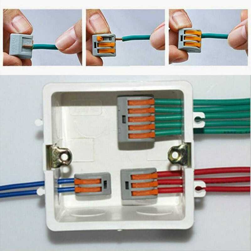 30/60pcs Electrical Connectors Wire Block Clamp Terminal Ca