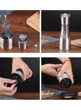 896A Stainless Steel Salt Pepper Grinders Refillable Set