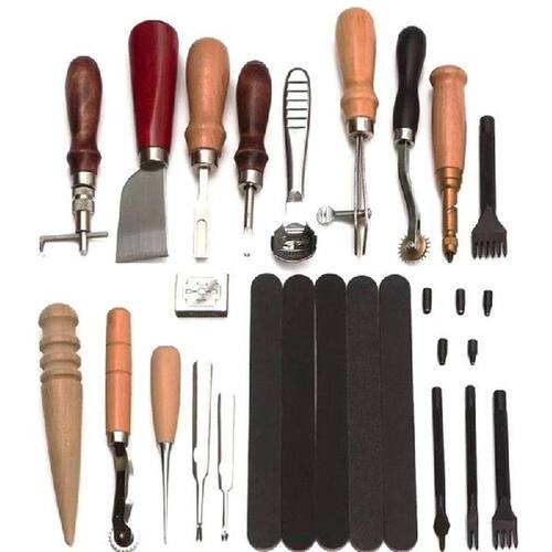 1Set Professional Leather Craft Tools Kit Hand Sewing