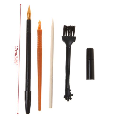 *5Pcs Painting Drawing Scratch Arts Set Scraper Pen Tools C