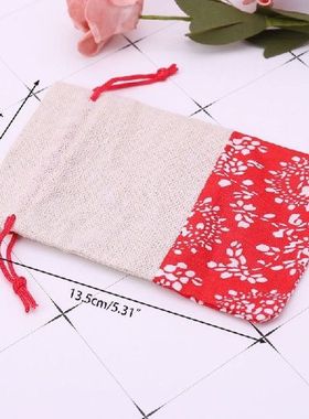 Cotton Linen Pouch Drawstring Jewelry Wedding Favors Gift