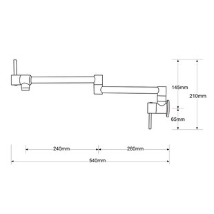 Kitchen Wall Single Tap Faucet Mounted Filler Pot Foldable