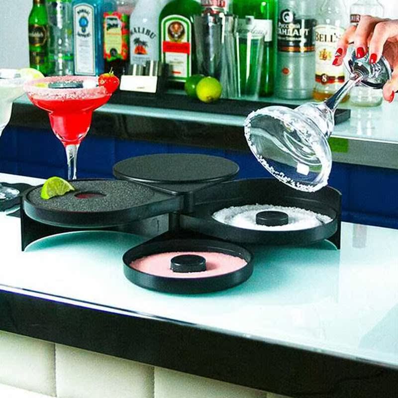 3 Tier Bartender ABS Tool Cocktail Accessory Glass Rimmer Ro