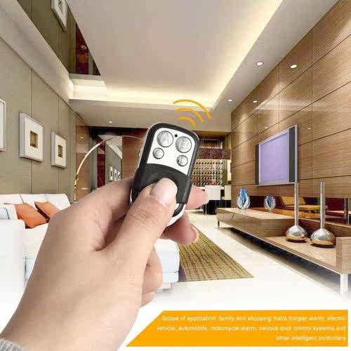 433MHz Wireless Universal Copy Remote Control Metal Push Cov