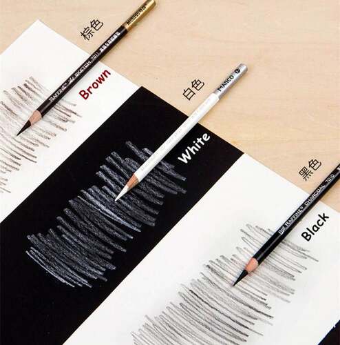 Drawing Sketch Pencils-Pen Art-Supplies Wood Marco Professio