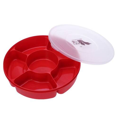 Tray Serving Platter Snack With Divided Lid Candy Fruit Nut