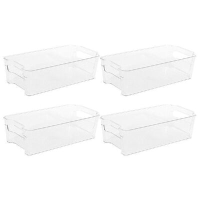 (4 Pack)Pantry and Refrigerator Organizer Bins for Kitchen