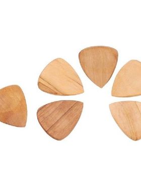 Wood Guitar Picks Triangle Thumbs Slotted Thumbprint