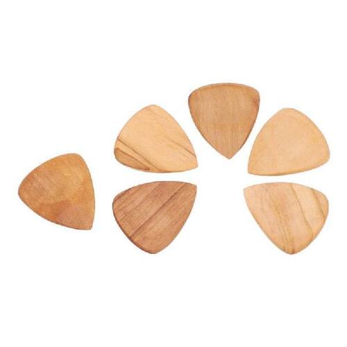 Wood Guitar Picks Triangle Thumbs Slotted Thumbprint