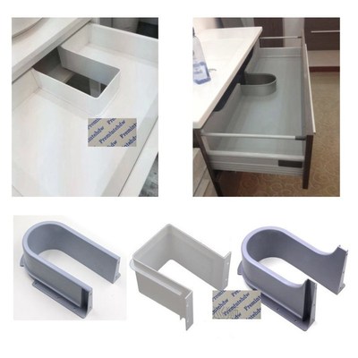 Plastic U Shape Under Sink Basin Bath Cabinet Drawer Pull Ou