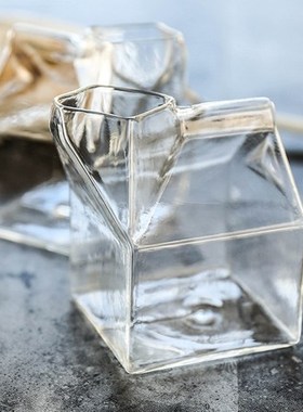 factory direct sale square glass milk jug milk jar milk cont