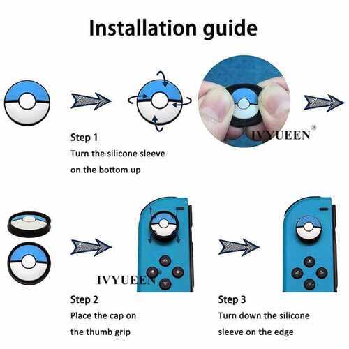 500 PCS Analog Thumb Grips for Nintendo Switch OLED JoyCon J
