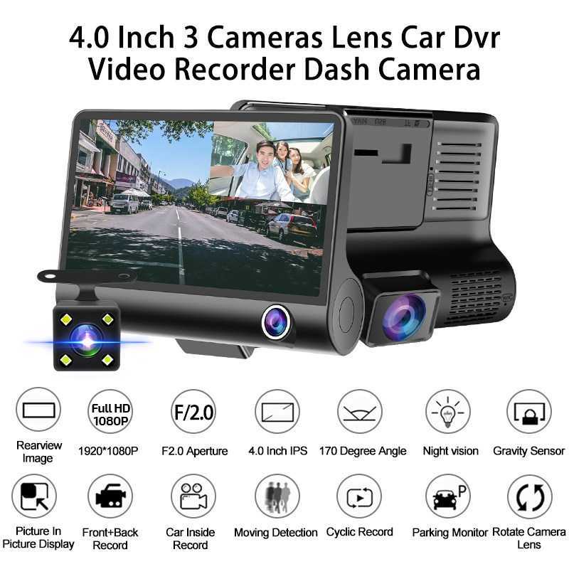 E-ACE B28 Car Dvr Dash Cam 4.0 Inch Video Recorder Auto Came