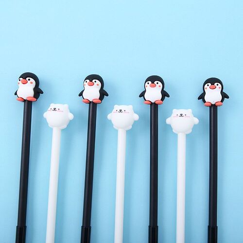 1 PCS Gel Pens Korean Cartoon Creative Penguin Silicone Pen