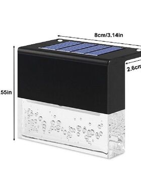 Yard Fence Light LED Solar Panel Warm White 3000K