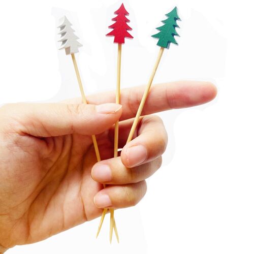 100Pcs Christmas Fruit Picks Dessert Buffet Salad Fork Cake