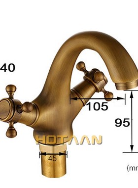 Solid Brass Bronze Double Handle Control Antique Faucet Kitc