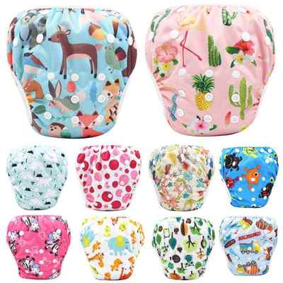 Asenappy Baby Reusable 1PC Swim Diapers Cartoon Swimwear Chi