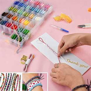 100Pcs Embroidery Threads Floss Kit Friendship Bracelets Cr