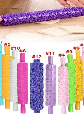 1PCSHeart Flower Pattern Rolling Pin Baking Cookies