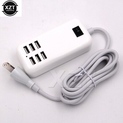 USB Hub EU US Plug 6 Ports USB Charger 5V 3A Wall Adapter M