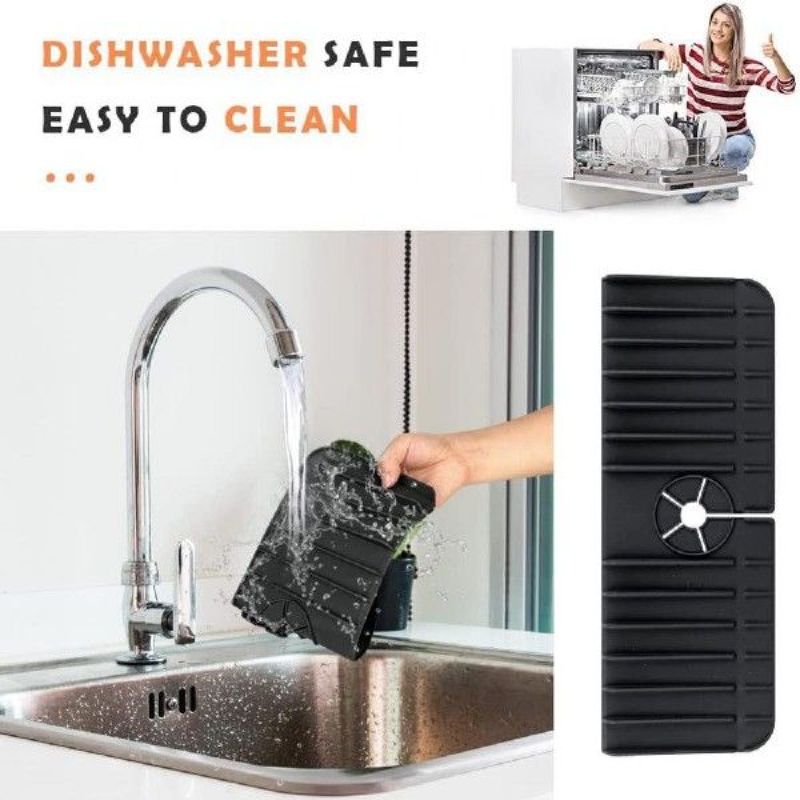 Kitchen Silicone Faucet Mat Sink Splash Guard Faucet