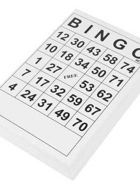 60Pcs Bingo Card Bingo Card for Fun Intellectual Developt P