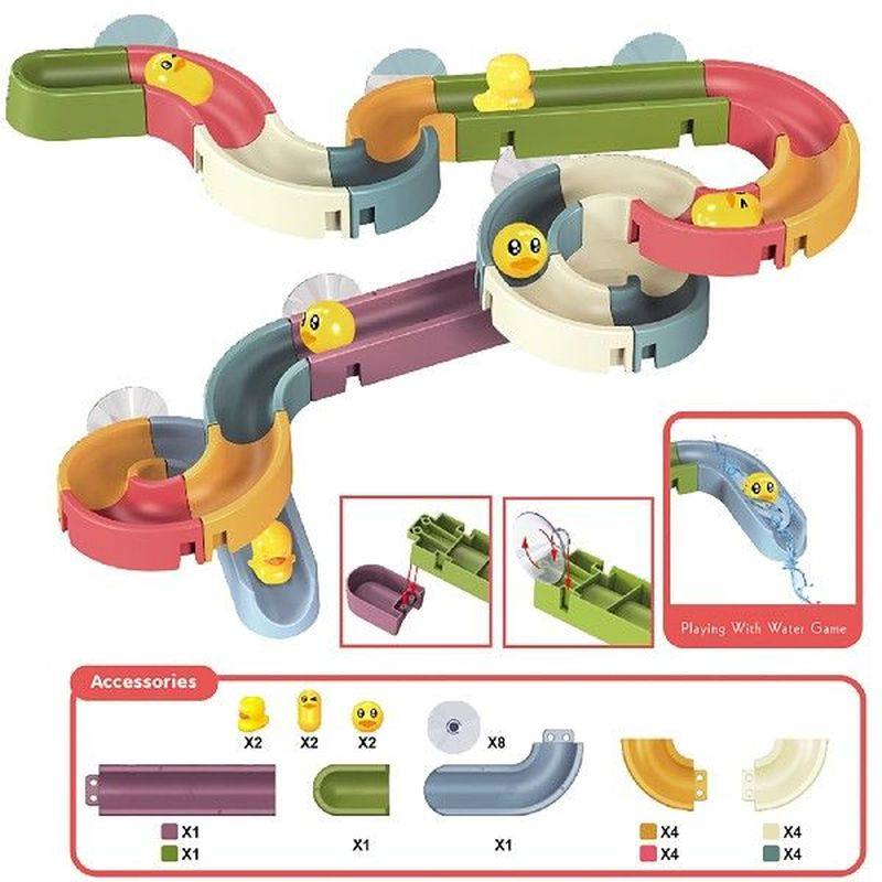 bath toys fun diy slide indoor waterfalls track stick to