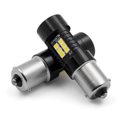 2Pc White Canbus No Error P21W 1156 BA15S LED Light Bulb For