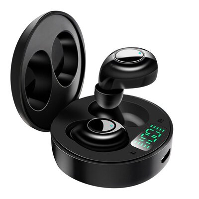 Wireless Headset Mini Stereo Binaural LED Digital Display Sp