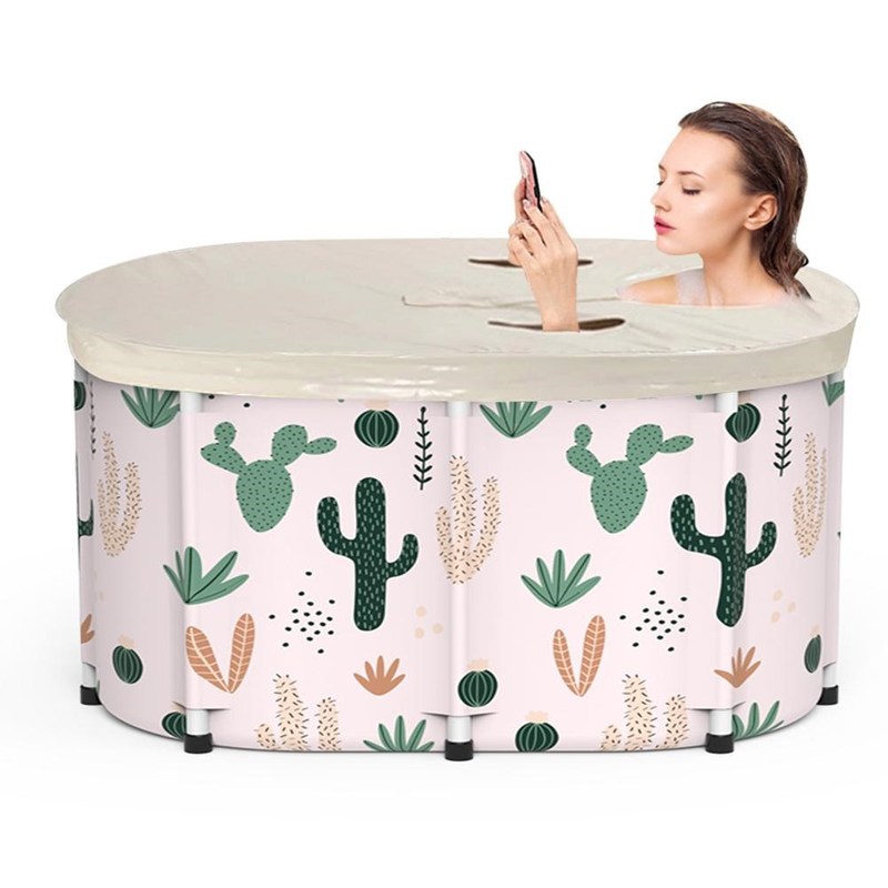 Bath Sauna Adult Folding Bathtub Portable Thickening Cylind