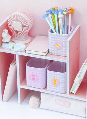 Pink wood filing file tray magazine DIY organizer desk acce