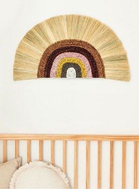 Handmade Straw Woven Rainbow Wall Décor Nordic IN