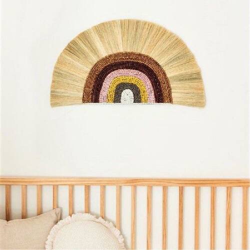 Handmade Straw Woven Rainbow Wall Décor Nordic IN