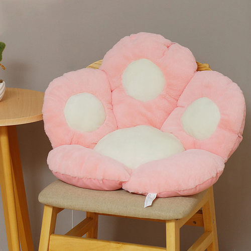 High Quality Pink Cushion Long Plush Cat Paw Chair Seat