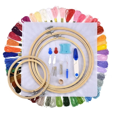 100 Colors Magic Embroidery Pen Needle Hoop Set Kit Thread