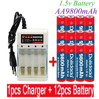 2020 lot Brand AA rechargeable battery 9800mah 1.5V New Alka
