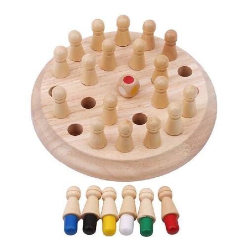 Kids Wooden Memory Match Stick Chess Game Children Early